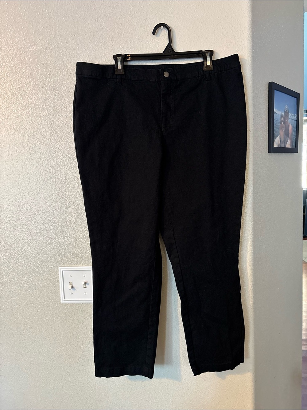 Liz Claiborne Jackie Black Straight Leg Career Trouser Pants – Plus Size 16